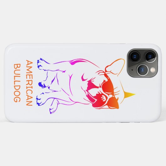 AMERIKAANSE BULLDOG KLEURRIJK Case-Mate iPhone CASE (Achterkant (horizontaal))
