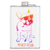 AMERIKAANSE BULLDOG KLEURRIJK HEUPFLES (Achterkant)