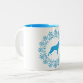 Amerikaanse Bulldog Merry kerstkoffie Mok (Voorkant links)
