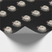 Amerikaanse Bulldog op zwart Cadeaupapier (Hoek)