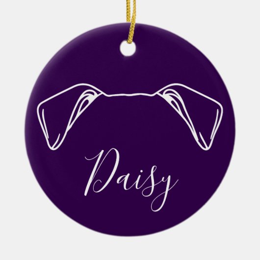 Amerikaanse Bulldog Ornament (Om Logo) (Voorkant)