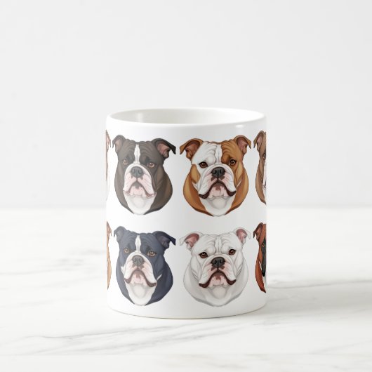 Amerikaanse bulldog-patterned koffiemok (Center)