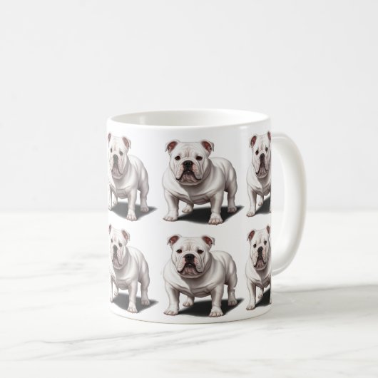 Amerikaanse bulldog-patterned koffiemok (Voorkant rechts)
