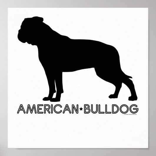 Amerikaanse Bulldog Print (Voorkant)