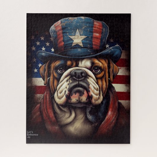 Amerikaanse Bulldog Puzzle Legpuzzel (Verticaal)