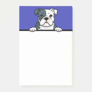 Amerikaanse Bulldog Schattigee Puppy Hondenliefheb Post-it® Notes
