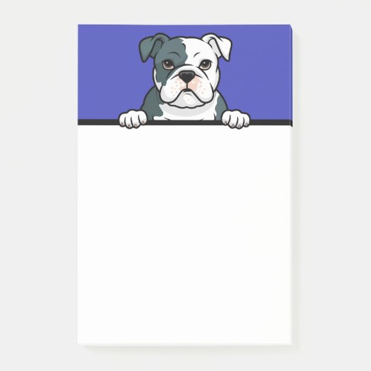 Amerikaanse Bulldog Schattigee Puppy Hondenliefheb Post-it® Notes (Voorkant)