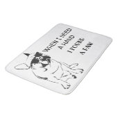 AMERIKAANSE BULLDOG SCHETS MET QUOTE BADMAT (Gekanteld)