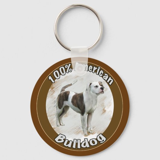 Amerikaanse bulldog sleutelhanger (Voorkant)