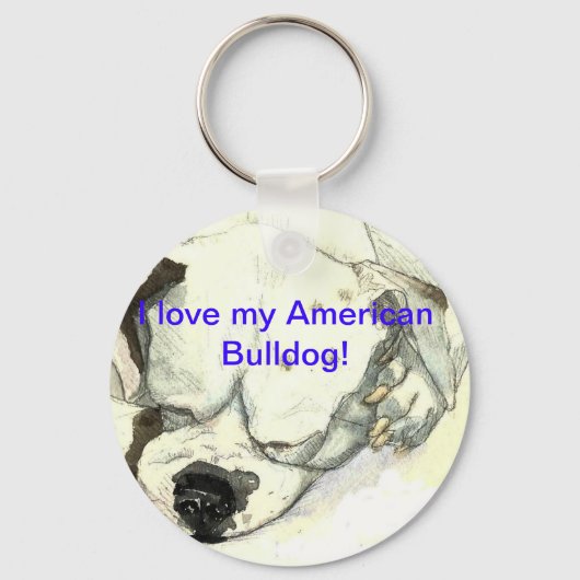 Amerikaanse Bulldog sleutelhanger (Voorkant)