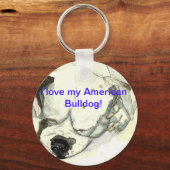 Amerikaanse Bulldog sleutelhanger (Voorkant)