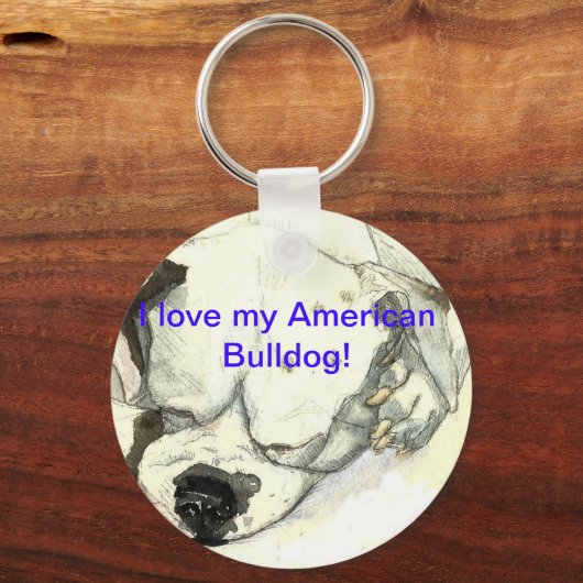 Amerikaanse Bulldog sleutelhanger (Voorkant)