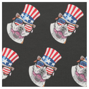 Amerikaanse Bulldog USA Pet Glasses 4 juli Stof