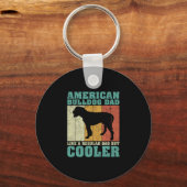 Amerikaanse bulldog vader als een gewone vader vad sleutelhanger (Voorkant)