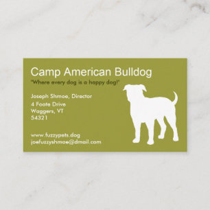 Amerikaanse Bulldog Visitekaartje