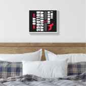 Amerikaanse Bulldog Wall Art | Funny Quottes Gift Canvas Afdruk (Insitu (Slaapkamer))