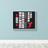 Amerikaanse Bulldog Wall Art | Funny Quottes Gift Canvas Afdruk (Insitu (Houten vloer))