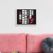 Amerikaanse Bulldog Wall Art | Funny Quottes Gift Canvas Afdruk (Insitu (Woonkamer))