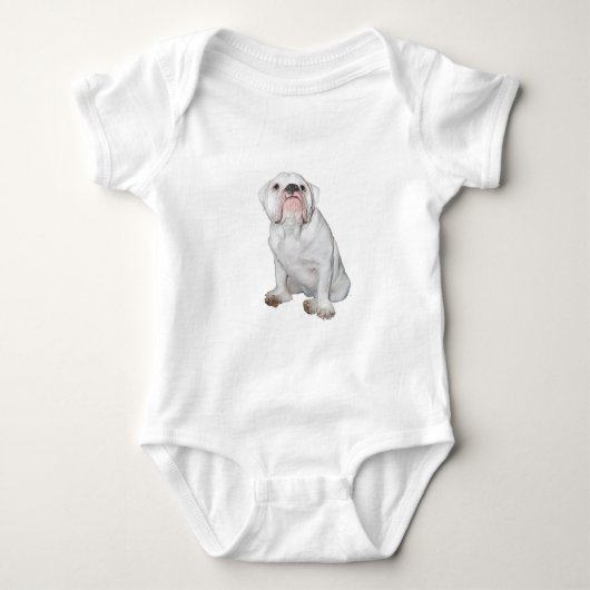 Amerikaanse Bulldog - Wit #1 Romper (Voorkant)