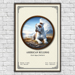 Amerikaanse Bulldog Zoologie Serie Poster