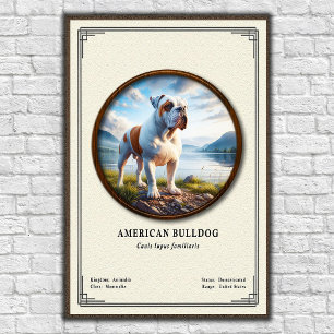 Amerikaanse Bulldog Zoologie Serie Poster