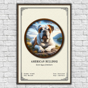 Amerikaanse Bulldog Zoologie Serie Poster