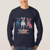Amerikaanse bulldogs met lange hoes t-shirt (Voorkant)