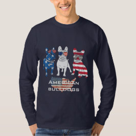 Amerikaanse bulldogs met lange hoes t-shirt