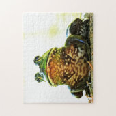 Amerikaanse Bullfrog Posing Puzzle Legpuzzel (Verticaal)