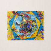 Amerikaanse Bully Abstracte Gemengde Media Legpuzzel (Horizontaal)