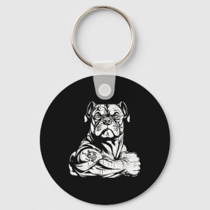 Amerikaanse Bully Biceps Tattoo Pet - Hondenras I  Sleutelhanger