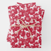 Amerikaanse Bully Christmas Inpakpapier Vel (In situ)