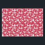 Amerikaanse Bully Christmas Inpakpapier Vel<br><div class="desc">Wikkel uw geschenken in feestelijke stijl met dit rode kerstinpakpapier met witte Amerikaanse Bully-pictogrammen en vakantiesymbolen. Ideaal voor het toevoegen van een charmante touch aan elk cadeau!</div>