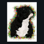 Amerikaanse Bully Colorful Pop Art Poster<br><div class="desc">Dit originele portret van een American Bully werd gemaakt door mij met behulp van een combinatie van hand schetsen en schilderen samen met digitale kunst. Het heeft een abstracte, pop kunst met veel detail en heldere, vrolijke kleuren. Als je dit ontwerp op een object wilt dat niet in mijn winkel...</div>