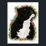 Amerikaanse Bully Colorful Pop Art Poster<br><div class="desc">Dit originele portret van een American Bully werd gemaakt door mij met behulp van een combinatie van hand schetsen en schilderen samen met digitale kunst. Het heeft een abstracte, pop kunst met veel detail en heldere, vrolijke kleuren. Als je dit ontwerp op een object wilt dat niet in mijn winkel...</div>