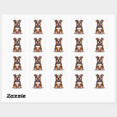 Amerikaanse Bully Cute Puppy Stijl Vierkante Sticker (Vel)