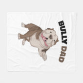 Amerikaanse Bully Dad Dog Owner Father Funny Manne Fleece Deken (Voorkant (Horizontaal))