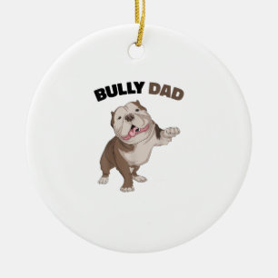 Amerikaanse Bully Dad Dog Owner Father Funny Manne Keramisch Ornament