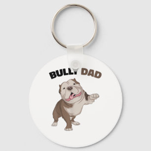 Amerikaanse Bully Dad Dog Owner Father Funny Manne Sleutelhanger