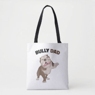 Amerikaanse Bully Dad Dog Owner Father Funny Manne Tote Bag