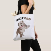 Amerikaanse Bully Dad Dog Owner Father Funny Manne Tote Bag (Dichtbij)