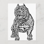 Amerikaanse Bully Dog Briefkaart (Voorkant)