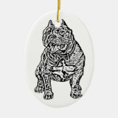 Amerikaanse Bully Dog Keramisch Ornament (Voorkant)