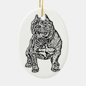 Amerikaanse Bully Dog Keramisch Ornament (Achterkant)
