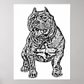 Amerikaanse Bully Dog Poster (Voorkant)
