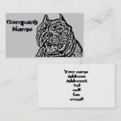 Amerikaanse Bully Dog Visitekaartje (Voorkant / Achterkant)