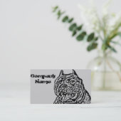 Amerikaanse Bully Dog Visitekaartje (Staand voorkant)