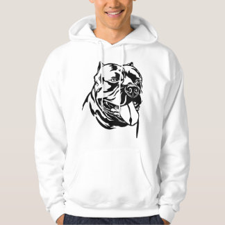 Amerikaanse Bully Dog, zwarte silhouette Hoody