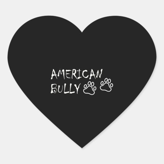 Amerikaanse Bully Hart Sticker (Voorkant)