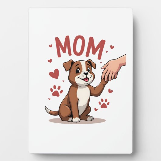 Amerikaanse Bully Moeder Schattige Hond Mama Grapp Fotoplaat (voorkant)